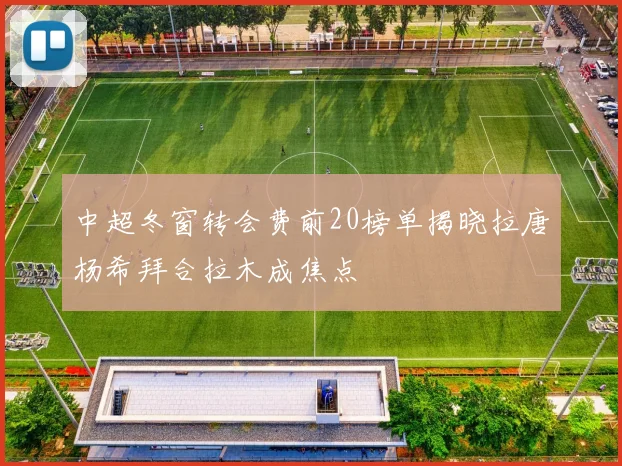 中超冬窗转会费前20榜单揭晓拉唐杨希拜合拉木成焦点